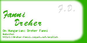 fanni dreher business card